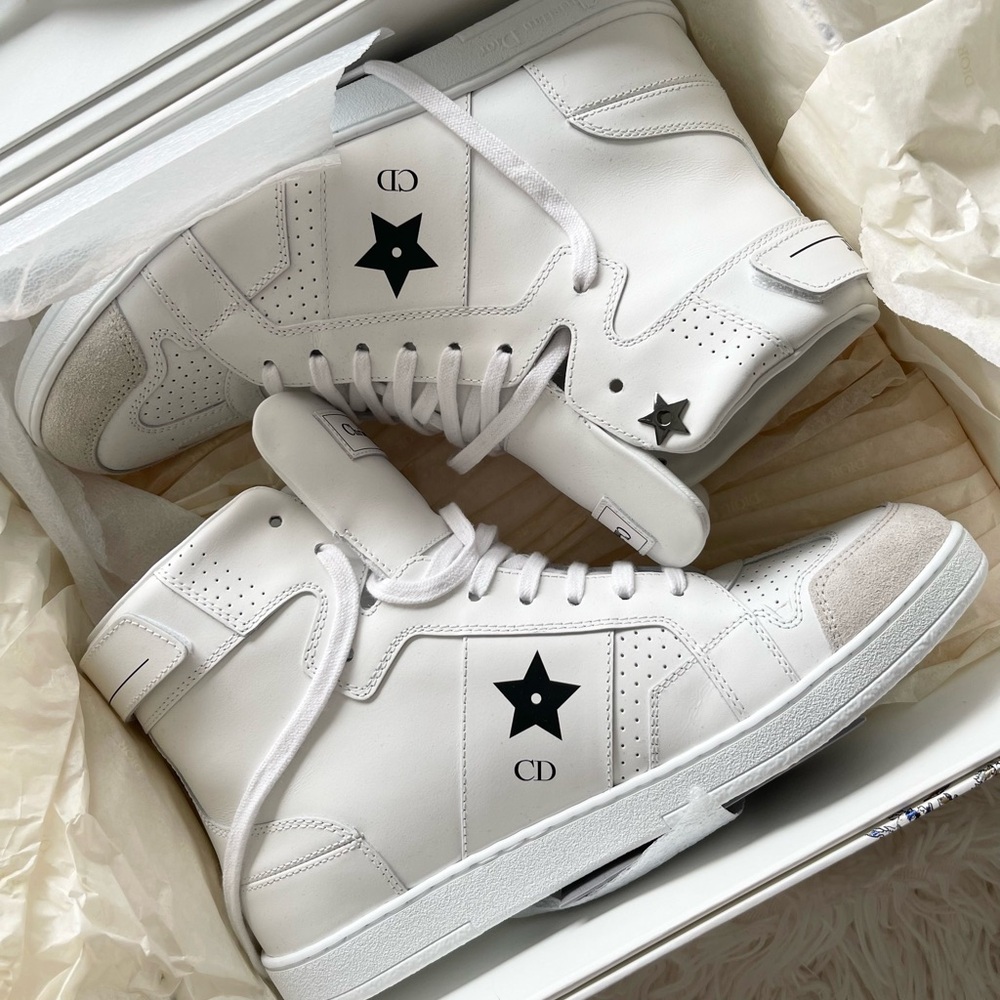 Dior Star Hightop Sneakers.